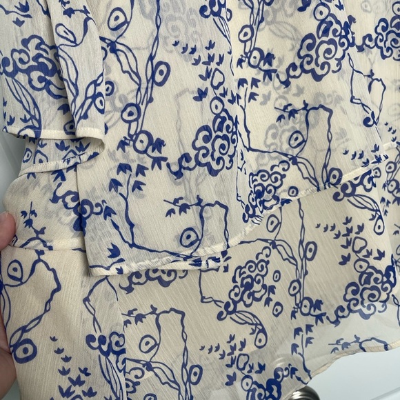 & Other Stories | Ruffle Collar Dress Cottagecore Floral Artsy Euro Summer - Picture 6 of 9